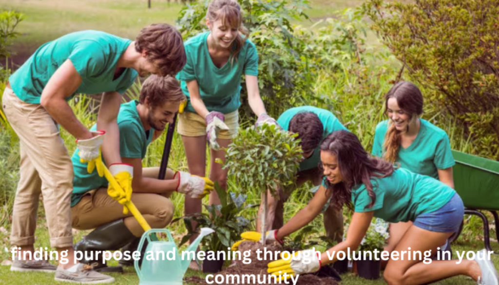 A group of individuals with obscured faces wearing green t-shirts and gloves engaged in a community gardening project.